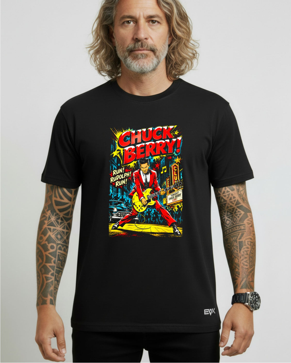 Camiseta Chuck Berry – Run, Rudolph