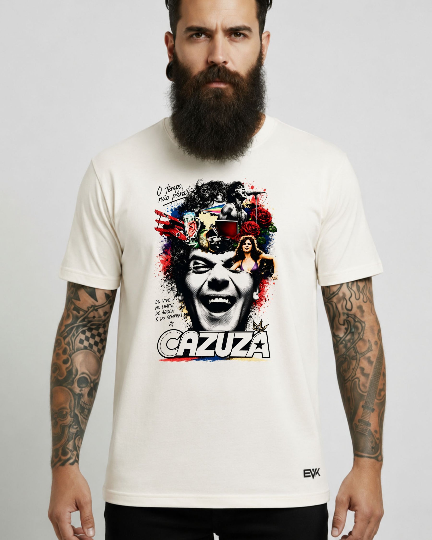 Camiseta Off-White Barão Vermelho – O Tempo Não Pára