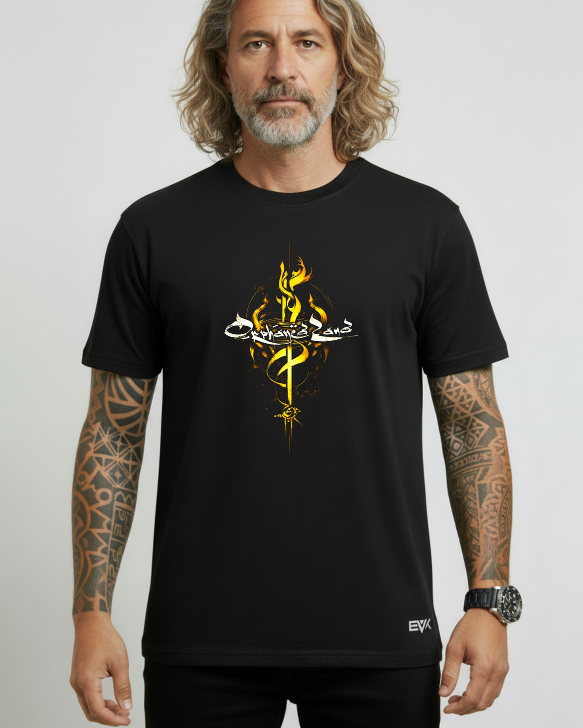 Camiseta Orphaned Land – Mystic Cross Design