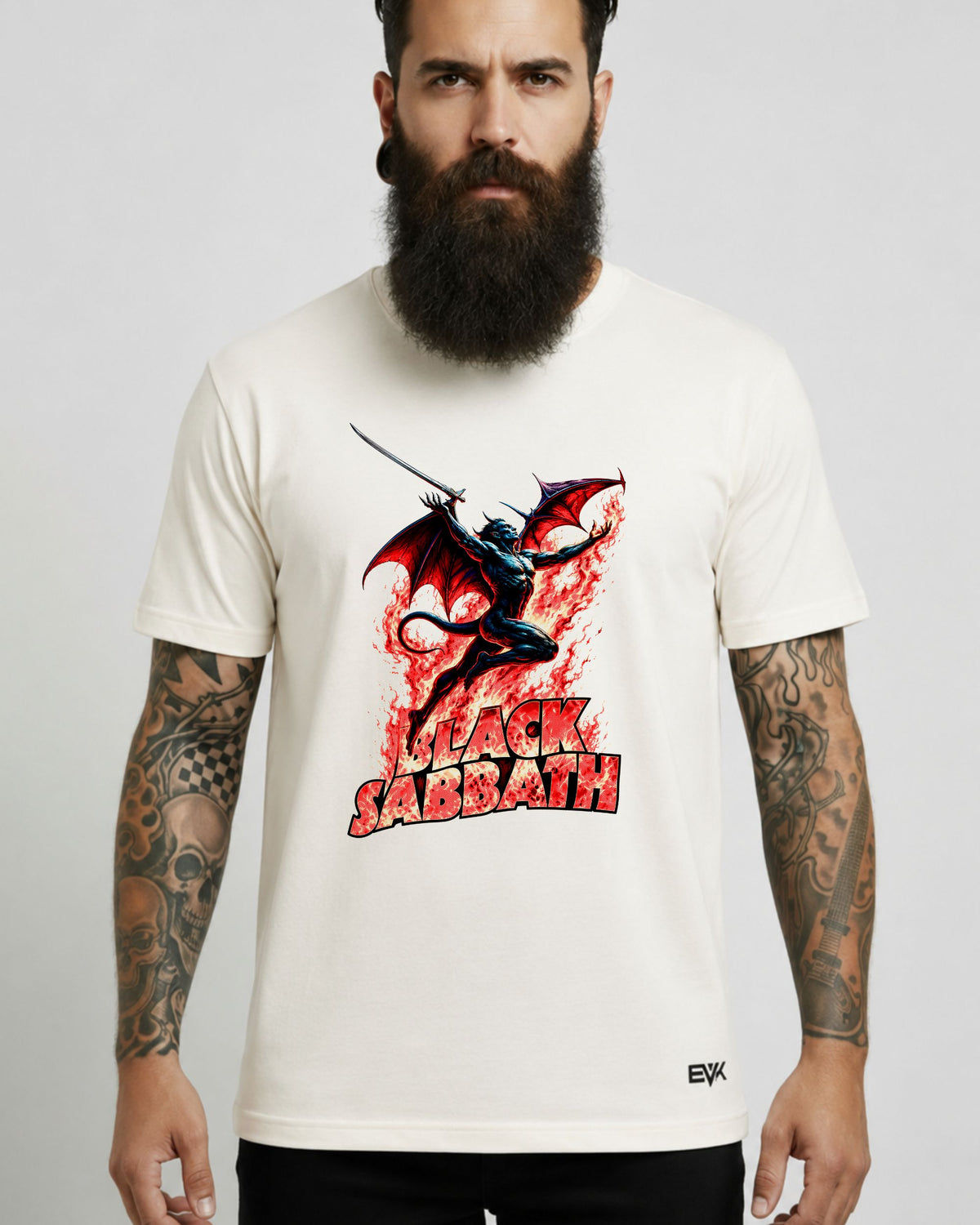 Camiseta Off-White Black Sabbath – Burning Demon