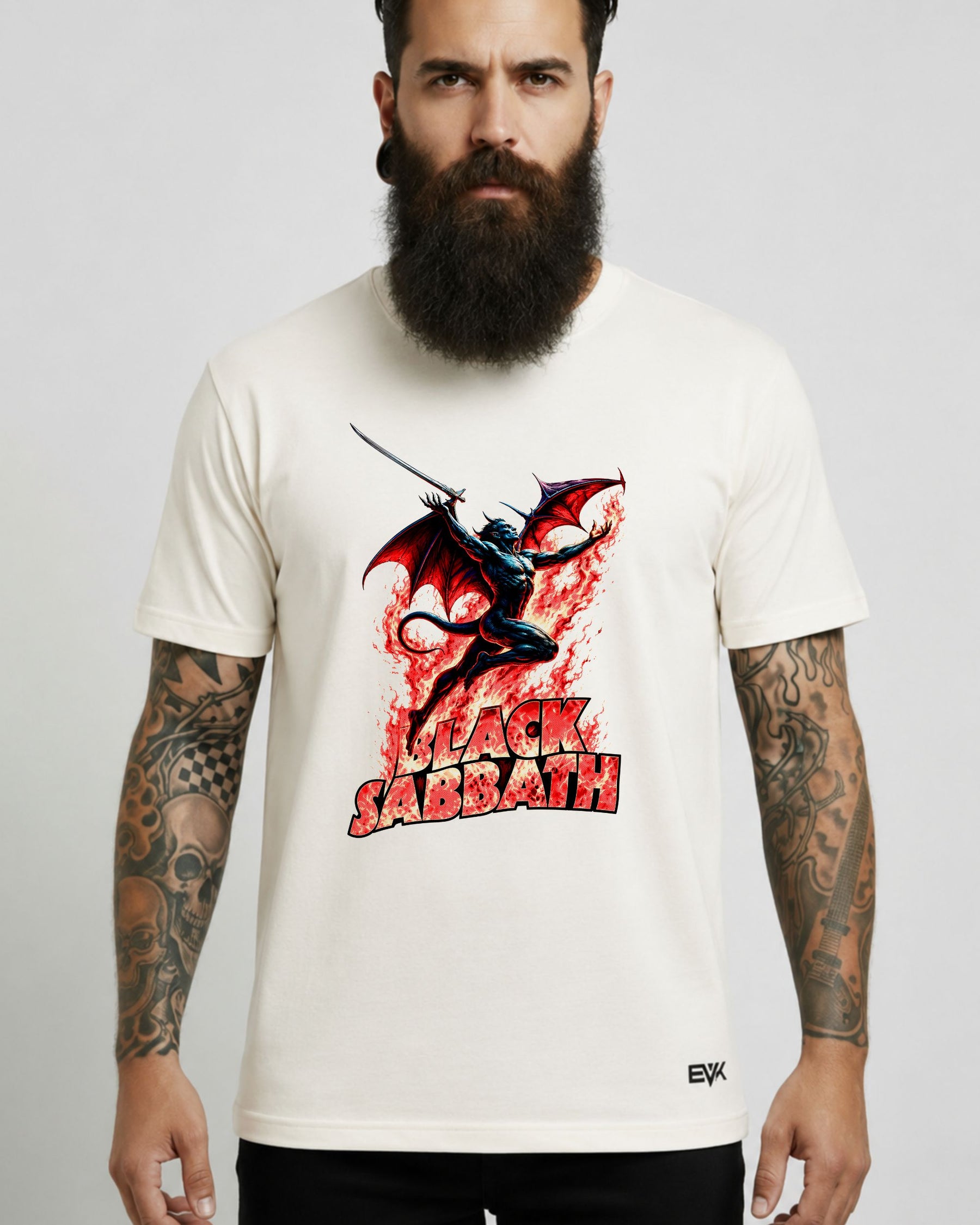 Camiseta Off-White Black Sabbath – Burning Demon