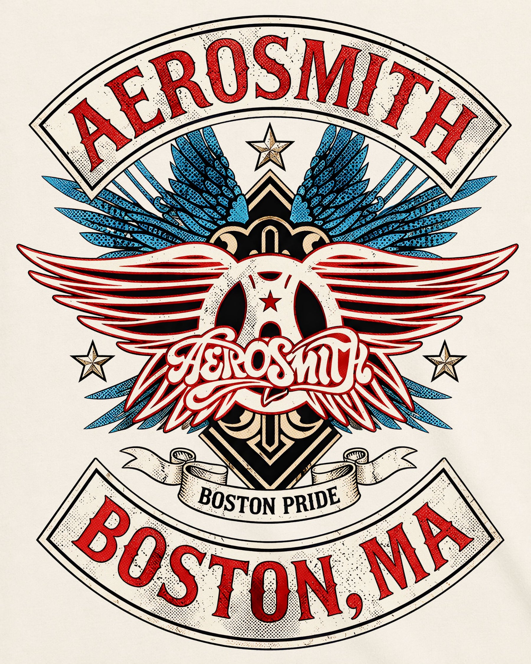 Camiseta Off-White Aerosmith – Boston Shield Pride