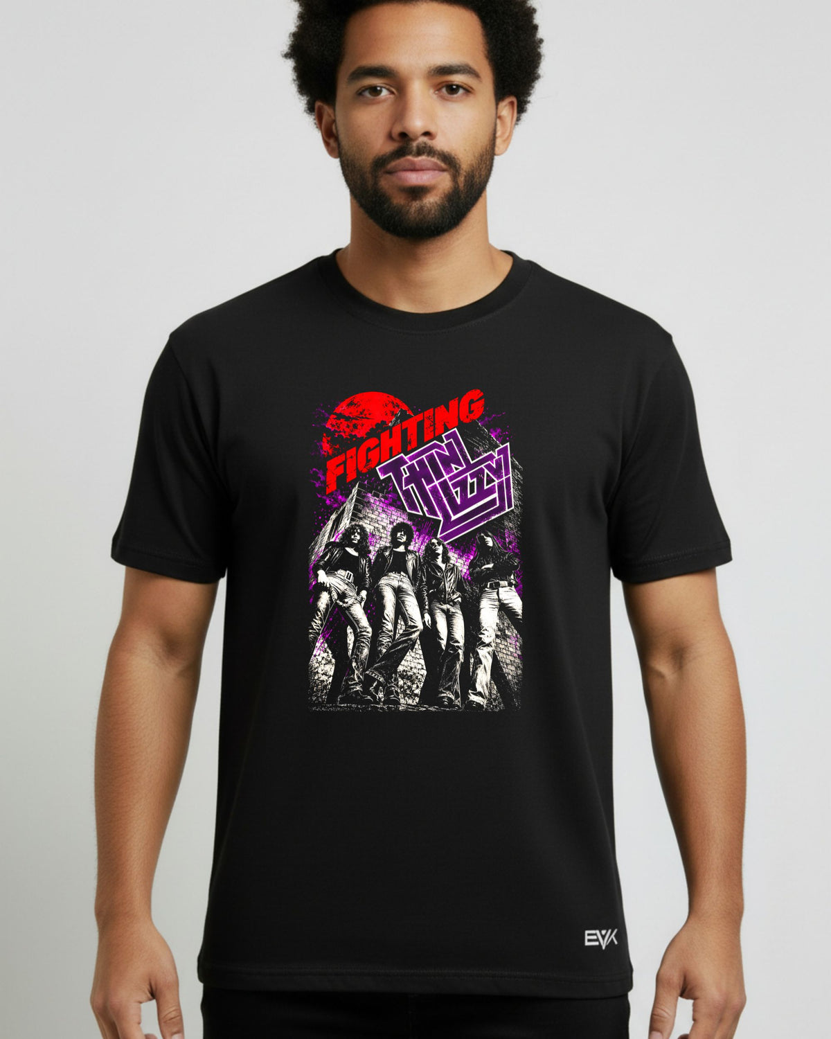 Camiseta Thin Lizzy – Fighting Retro Red Moon