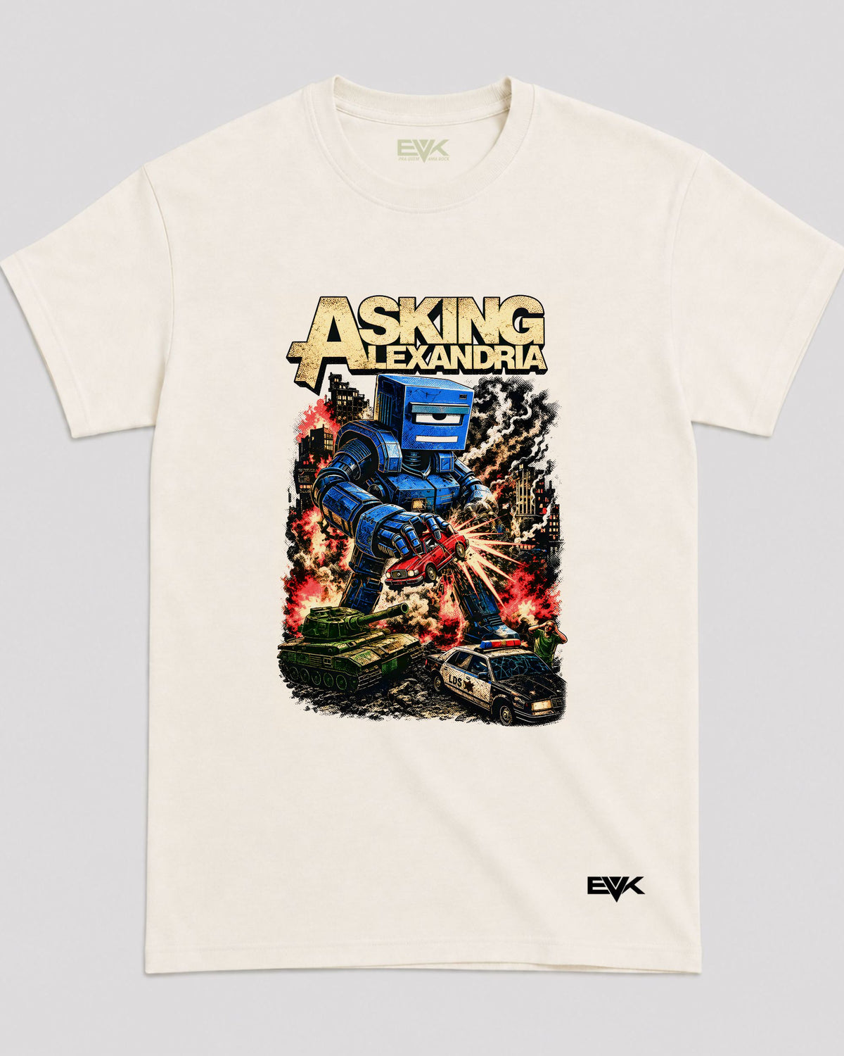 Camiseta Off-White Asking Alexandria – Killer Robot