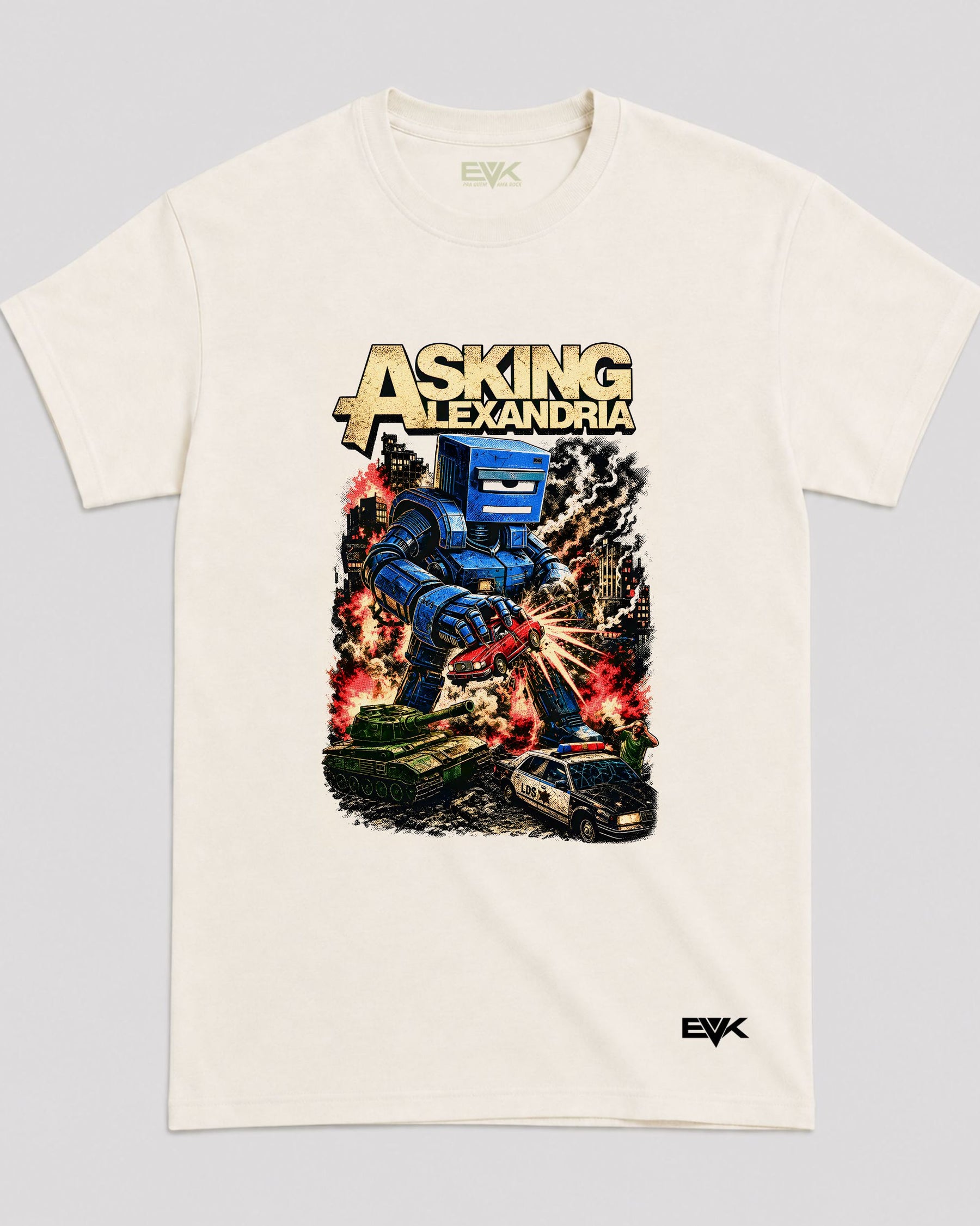 Camiseta Off-White Asking Alexandria – Killer Robot