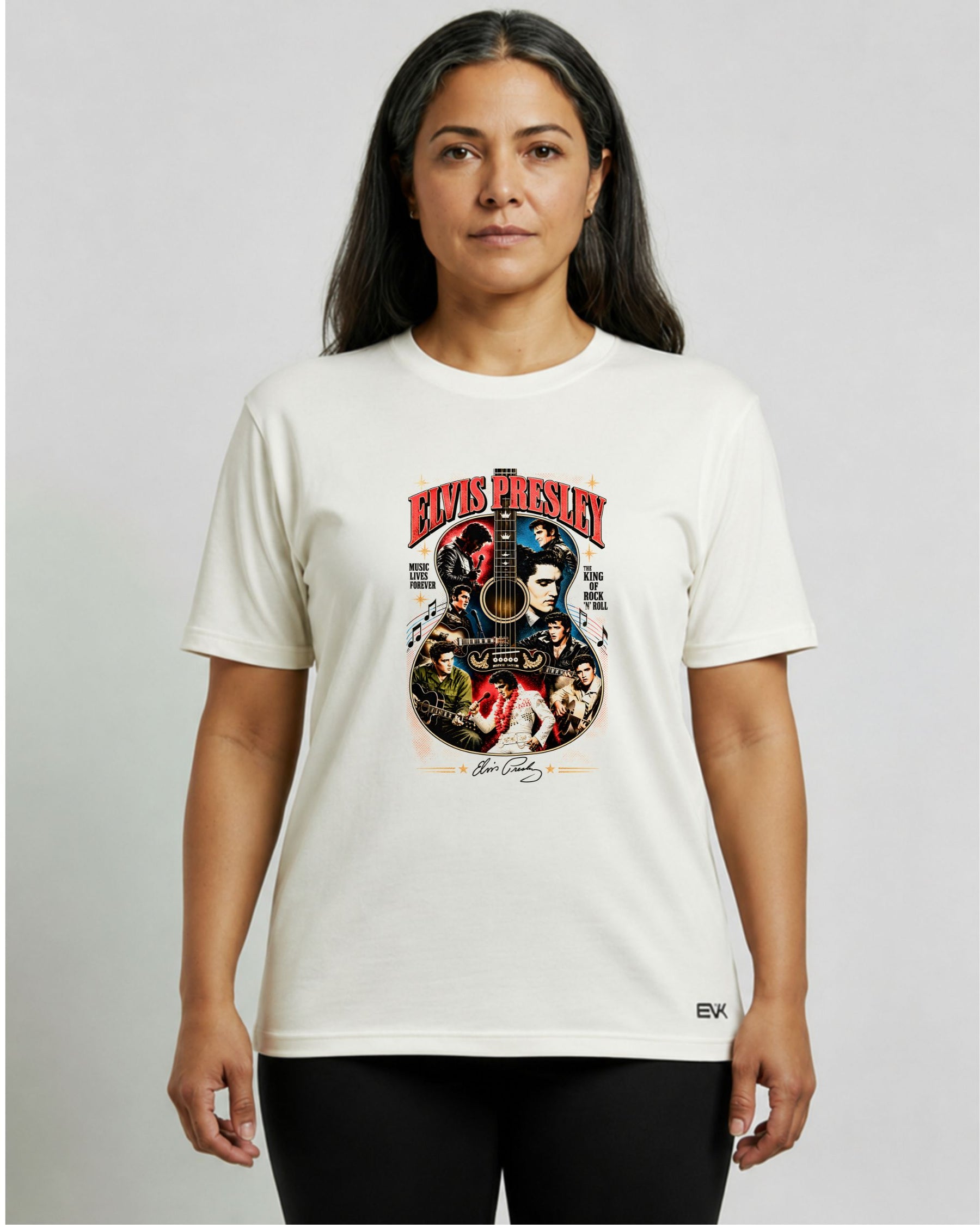Camiseta Off-White Elvis Presley – Bootleg Guitar