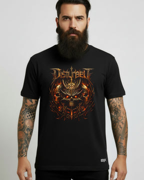 Camiseta Disturbed – Triple Horned Skulls