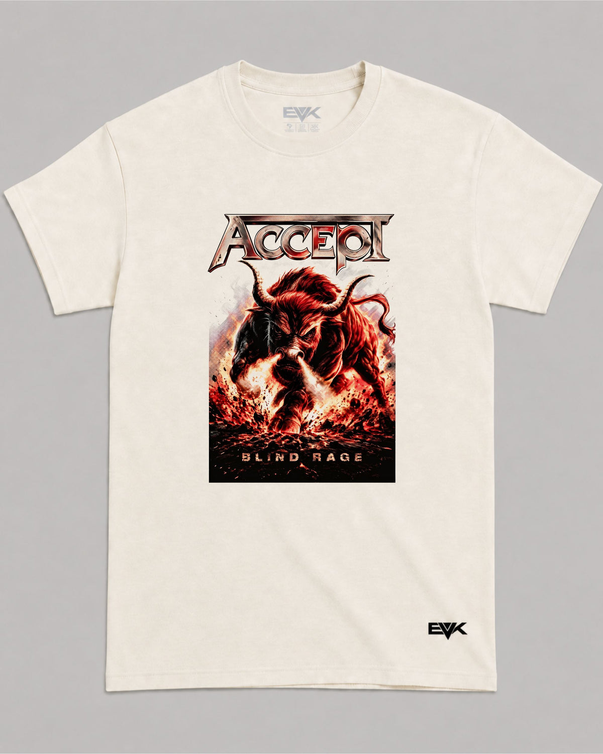 Camiseta Off-White Accept – Blind Rage Colorido