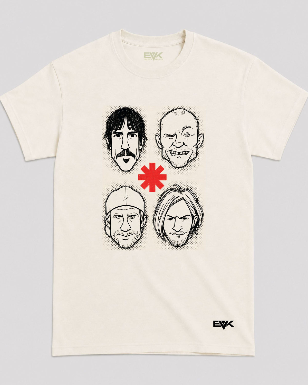 Camiseta Off-White Red Hot Chili Peppers – Funny Faces