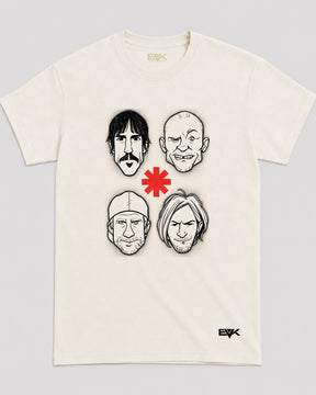 Camiseta Off-White Red Hot Chili Peppers – Funny Faces