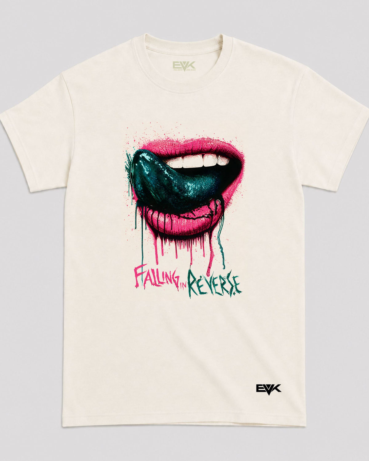Camiseta Off-White Falling in Reverse – Lips