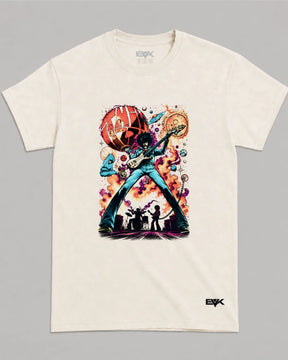 Camiseta Off-White Thin Lizzy – 70s Cosmic Rock Art