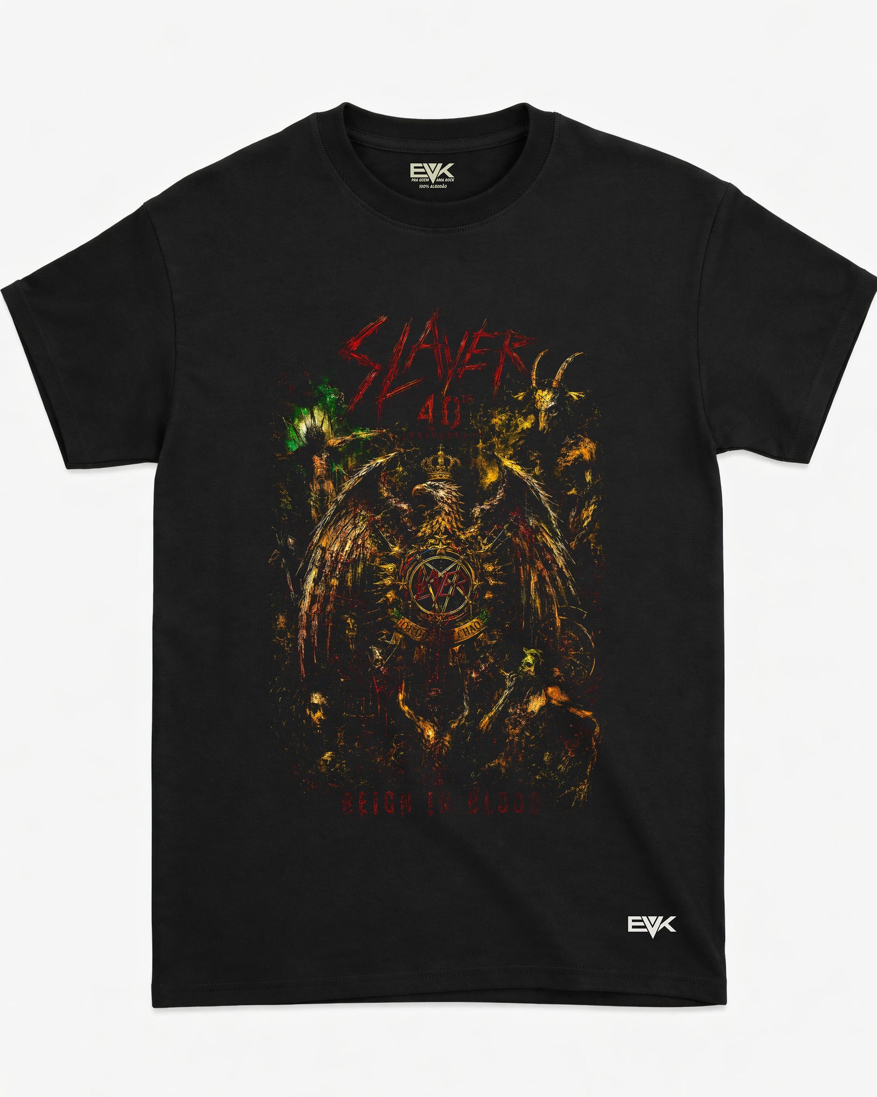 Camiseta Slayer – Reign in Blood 40 Years Brasil