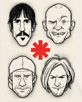 Camiseta Off-White Red Hot Chili Peppers – Funny Faces