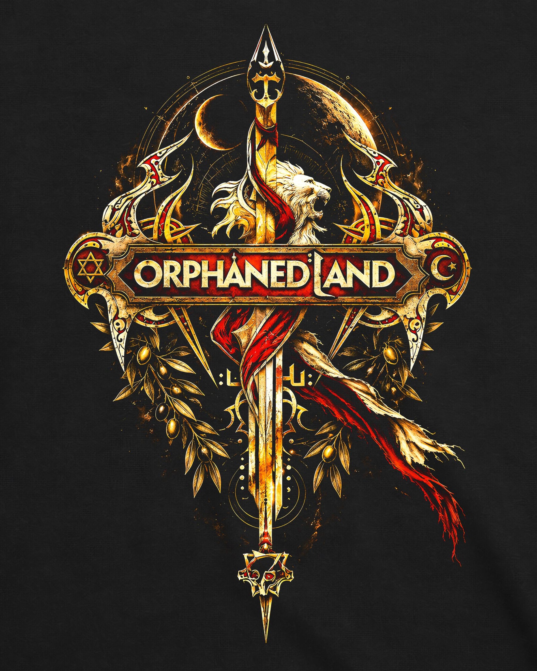 Camiseta Orphaned Land – Sacred Blade Artwork
