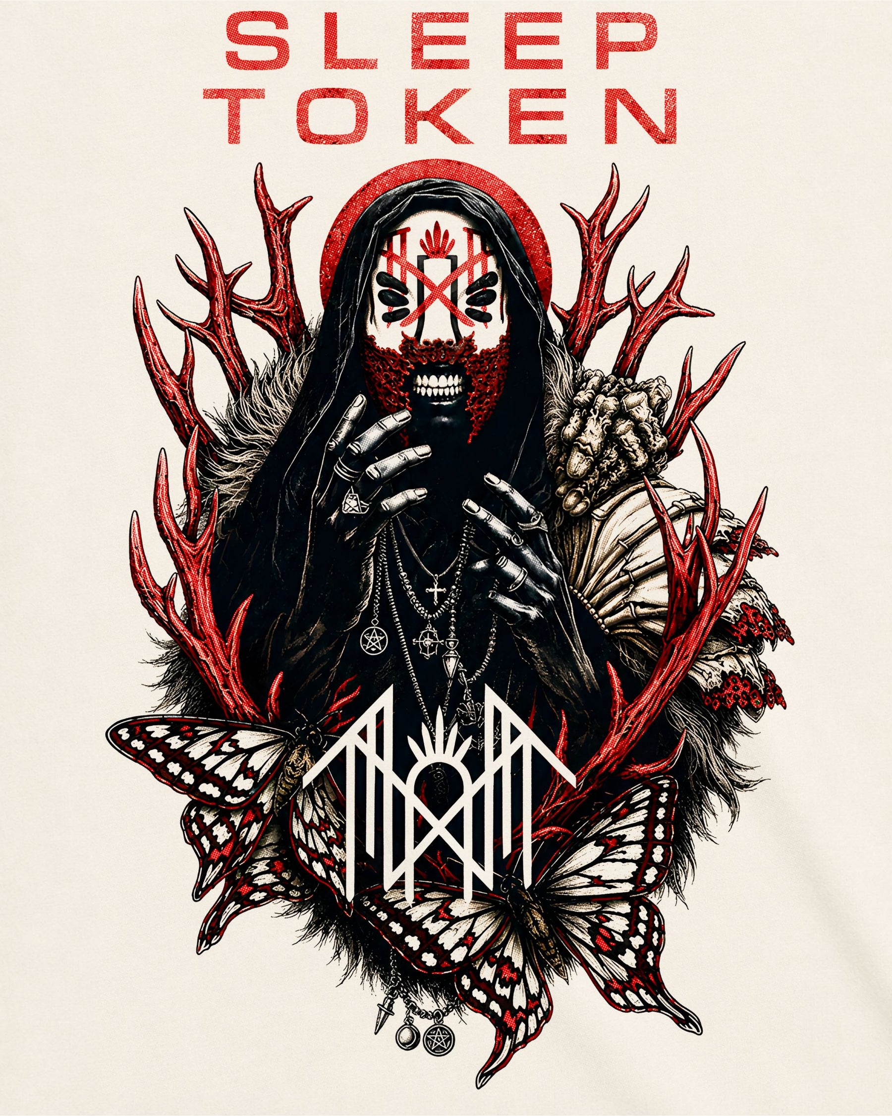 Camiseta Off-White Sleep Token – Vessel Mask