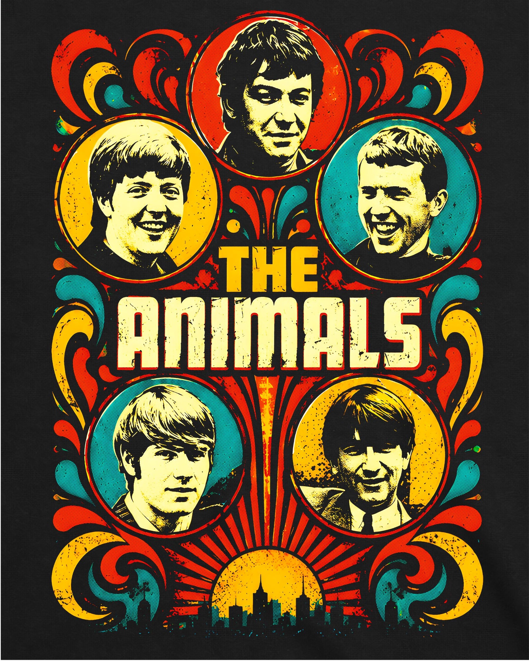 Camiseta The Animals – Psychedelic Animals