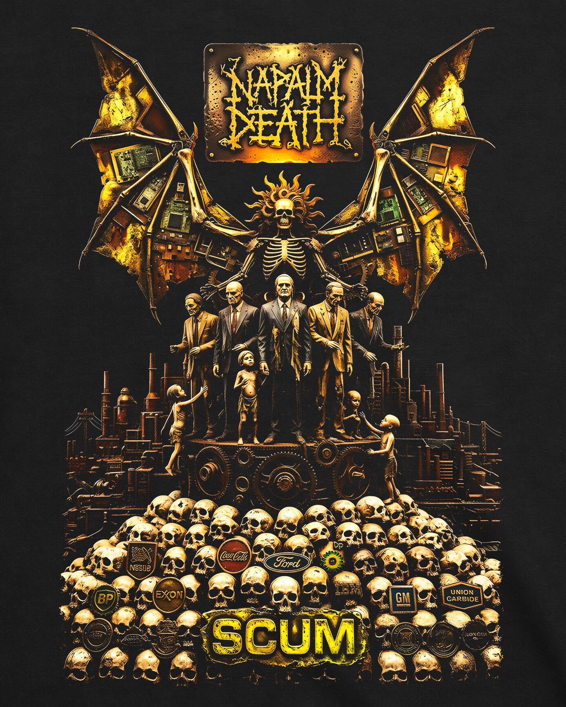 Camiseta Napalm Death – The Scum Monument