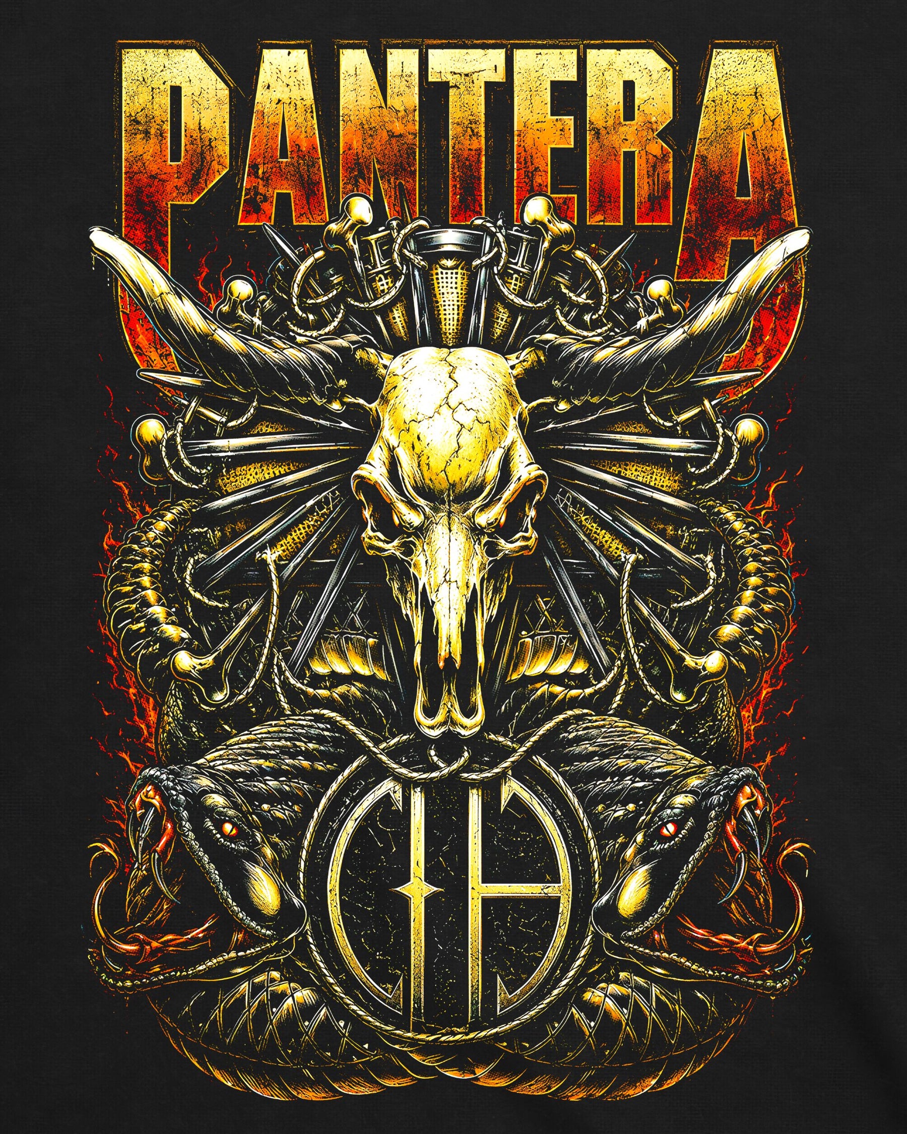 Camiseta Pantera – Steer Skull & CFH Serpents