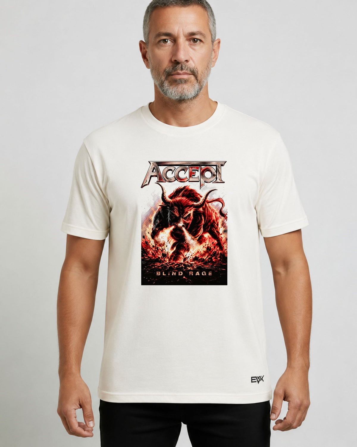 Camiseta Off-White Accept – Blind Rage Colorido