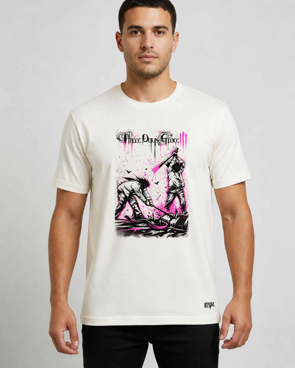 Camiseta Off-White Three Days Grace – Life Starts Now