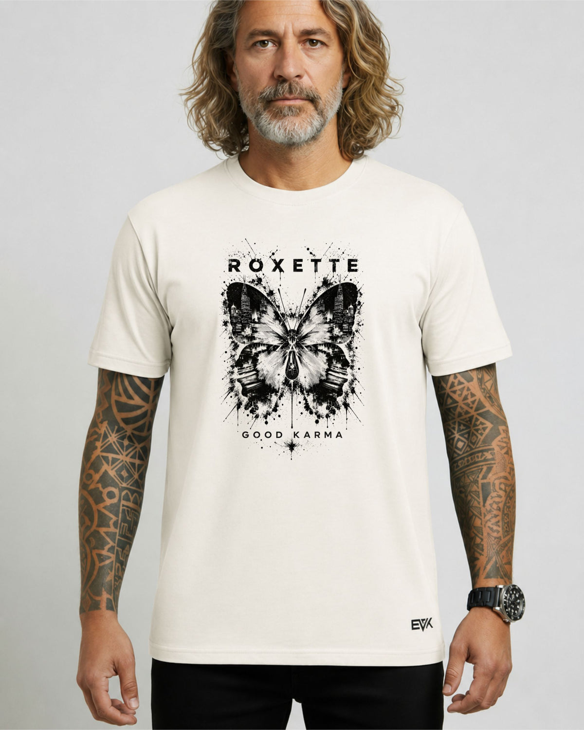 Camiseta Off-White Roxette – Good Karma