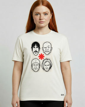 Camiseta Off-White Red Hot Chili Peppers – Funny Faces