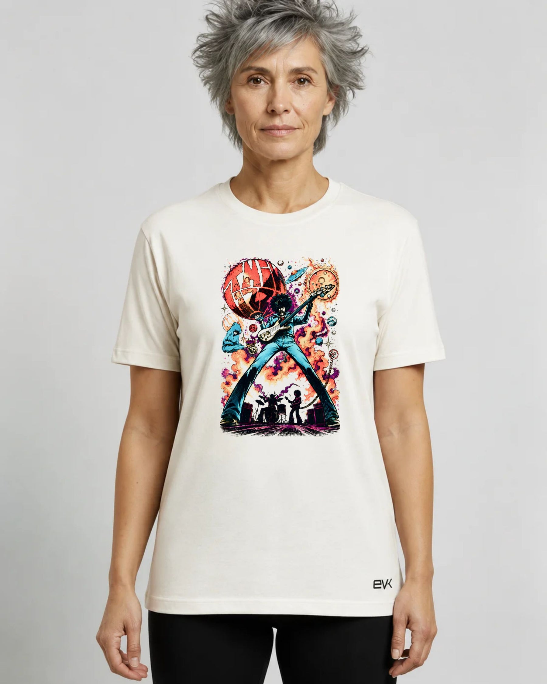 Camiseta Off-White Thin Lizzy – 70s Cosmic Rock Art