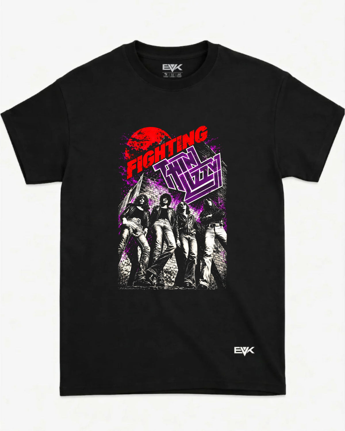 Camiseta Thin Lizzy – Fighting Retro Red Moon