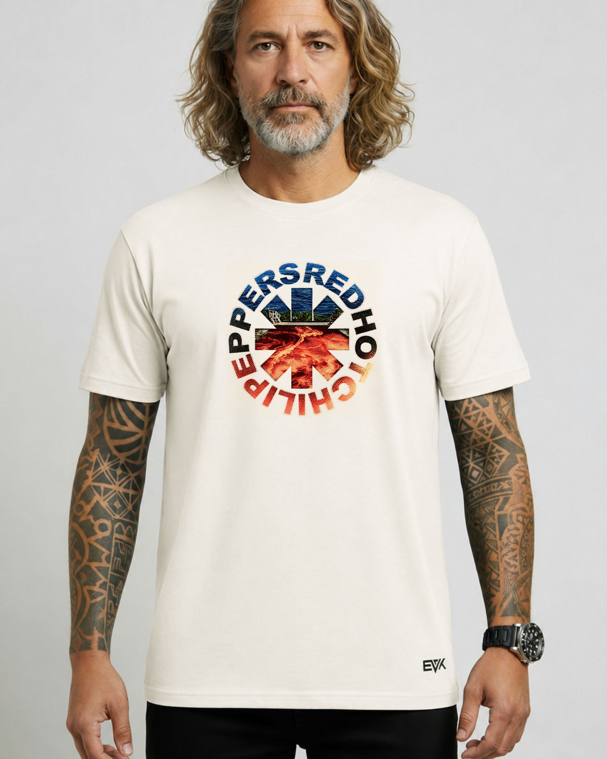 Camiseta Off-White Red Hot Chili Peppers – Californication Logo