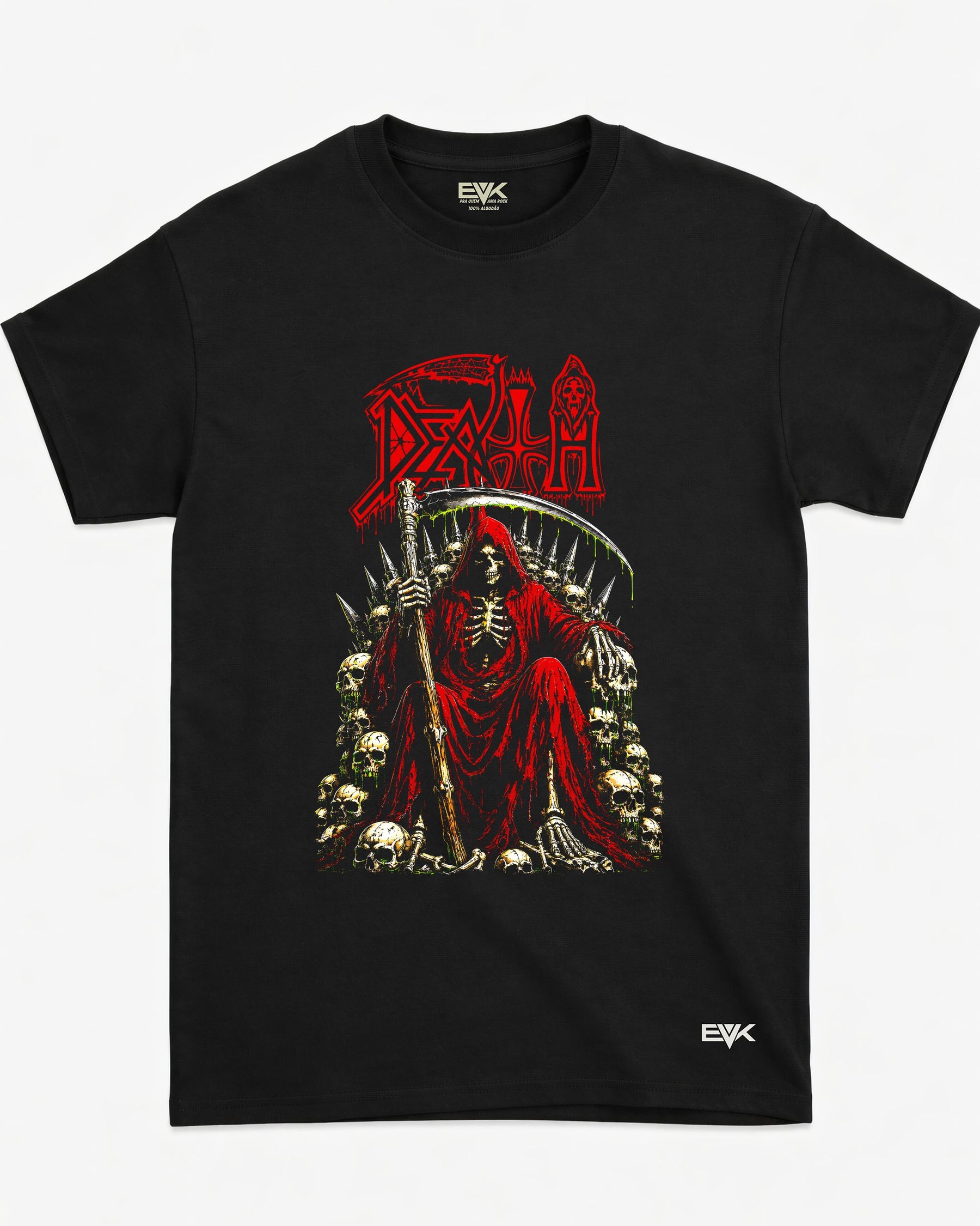 Camiseta Death – Grim Reaper on Throne