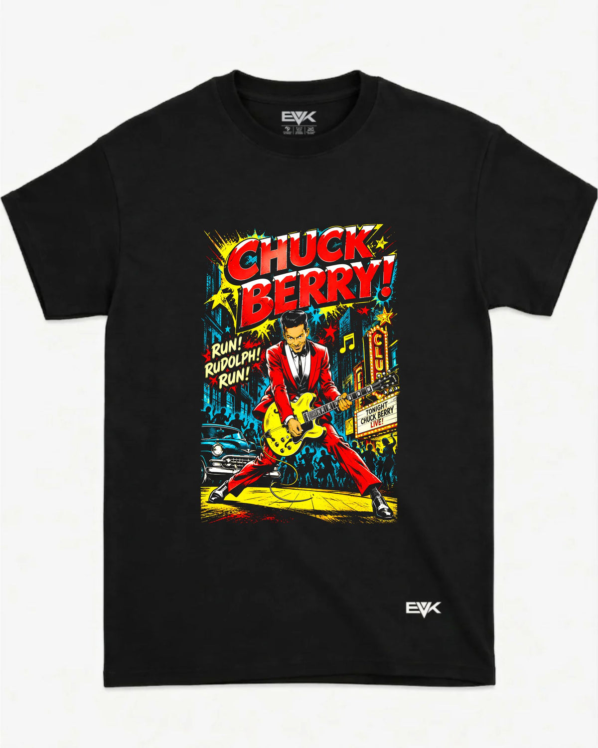 Camiseta Chuck Berry – Run, Rudolph