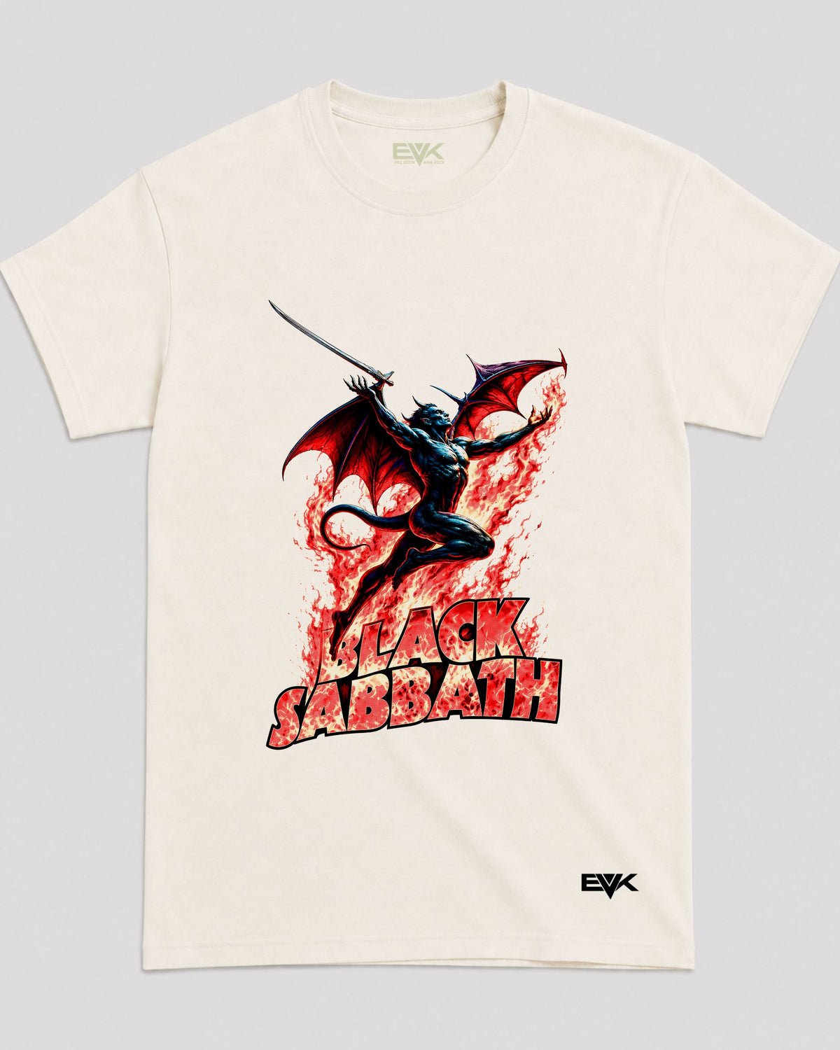 Camiseta Off-White Black Sabbath – Burning Demon
