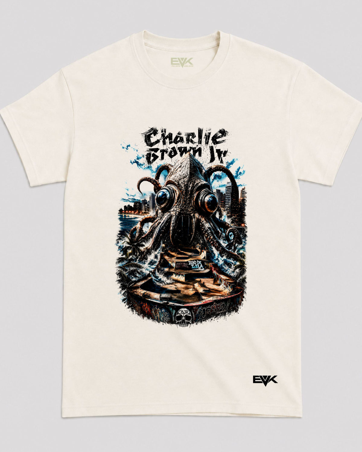 Camiseta Off-White Charlie Brown Jr. – Zoio de Lula – Pista Skate